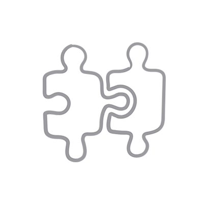two pieces of a puzzle are shown together